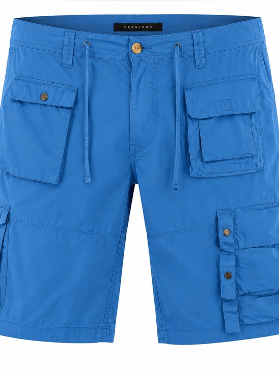 Sean John Other - Sean John Mens Blue Cargo Shorts Size 38 Cotton Lightweight Casual
